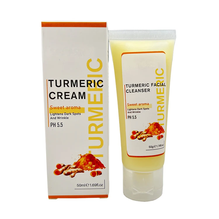 Best skin whitening 100% natural organic private label women skin care Chinese herbal turmeric skin care set
