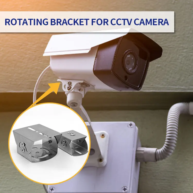 Semi-fixed Pan Tilt Adapter Stand Video Security Camera Adjustable Bracket Free Angle Rotating 360 Degree