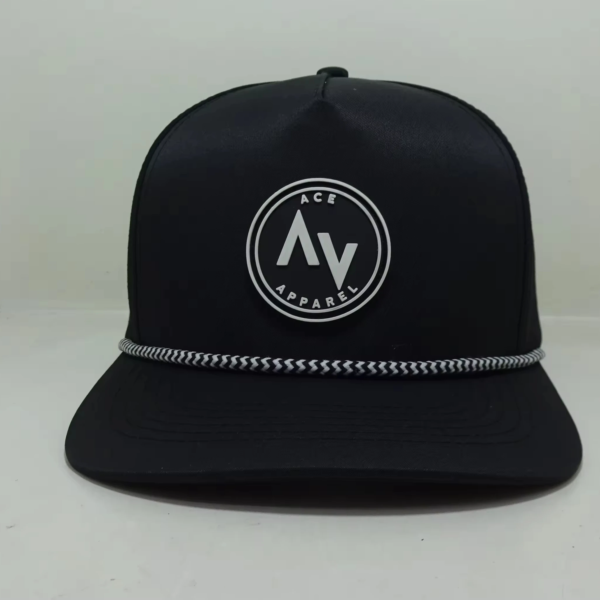Custom PVC Rubber Logo Baseball Caps With Laser Cut High Quality 5 Panel Sport Golf Hats with Rope Men Waterproof Hats DOM107