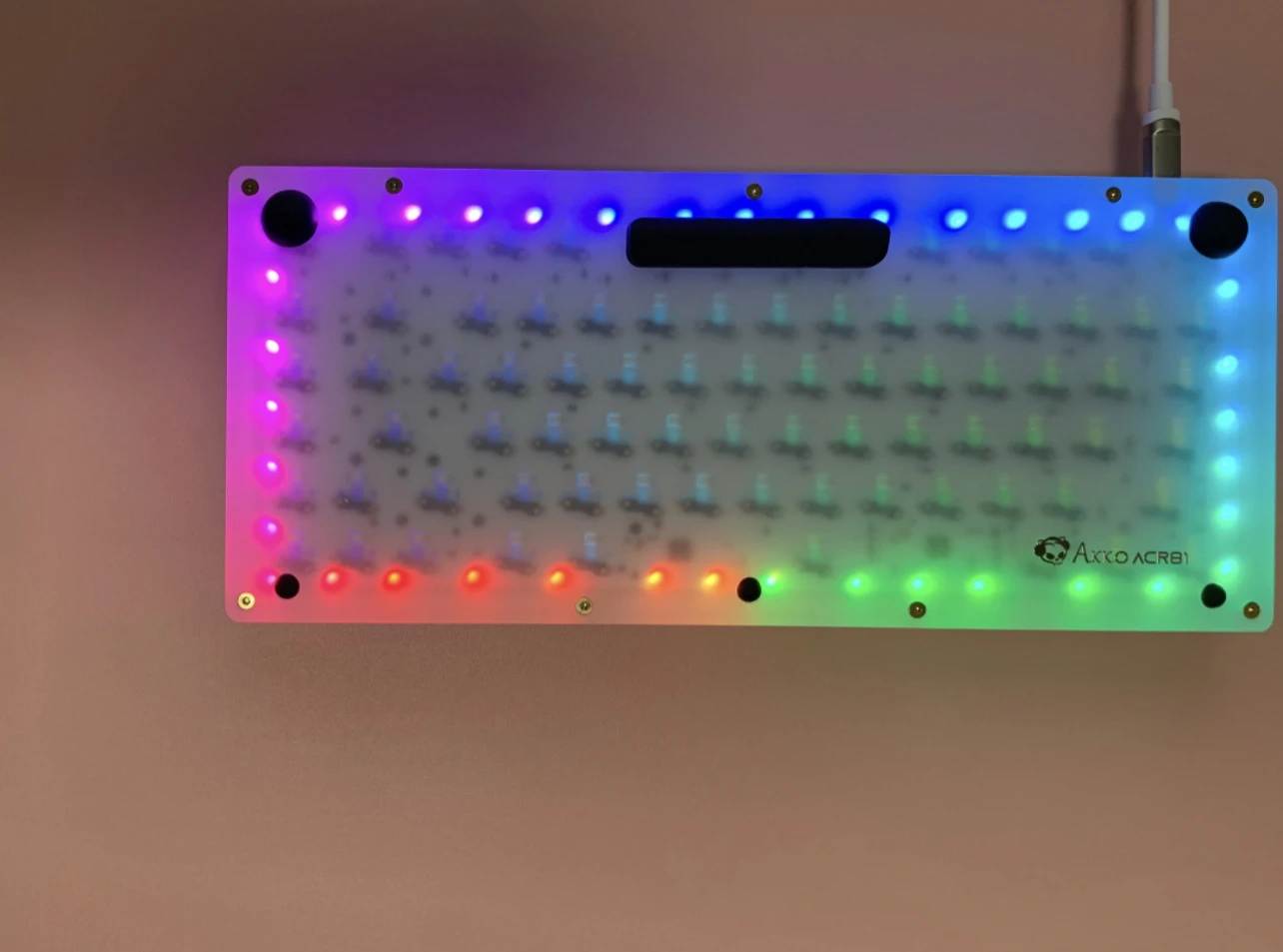 ACR75 75% 81 Keys A rcylic Gasket Mount RGB DIY Mechanical Keyboard Kit with Acrylic-Stacked Case
