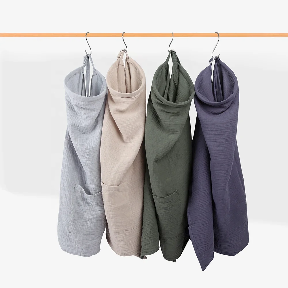 Customized design multiple use adjustable two-layer gauze muslin nursing cover for breastfeeding