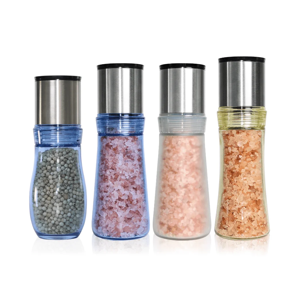 Kitchenware Wholesale 150ml Spice Jar grinder Salt And Pepper Mill Set Non-Disposable Pepper Mill Glass Bottle Kitchen Gadgets