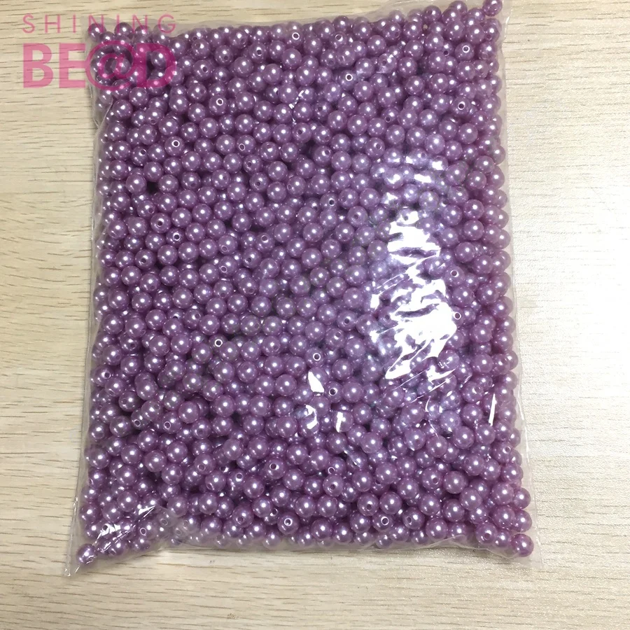 Высококачественный Свободный пластиковый искусственный жемчуг без отверстия/с отверстием, круглые бусины, ручная работа, жемчуг