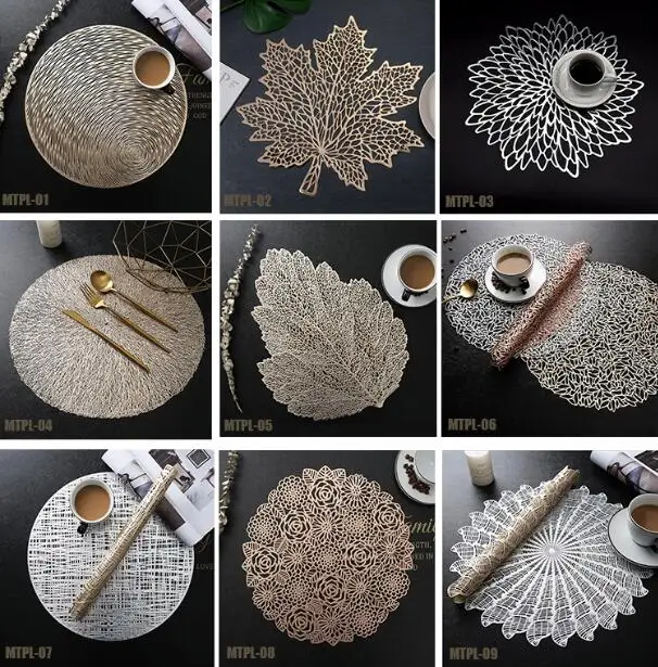 luxurious silver Octagonal placemat for table decorating