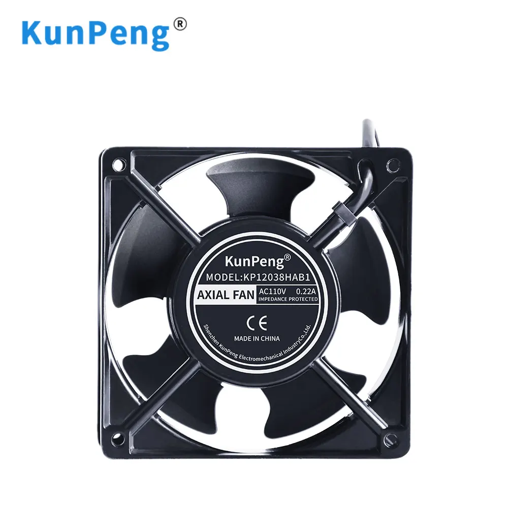 Hot Sale! 12038 Fans & Cooling 120x120x38mm Ball Bearing High Airflow AC 120V Axial Flow Fan for 3D Printer Cabinet Cooling