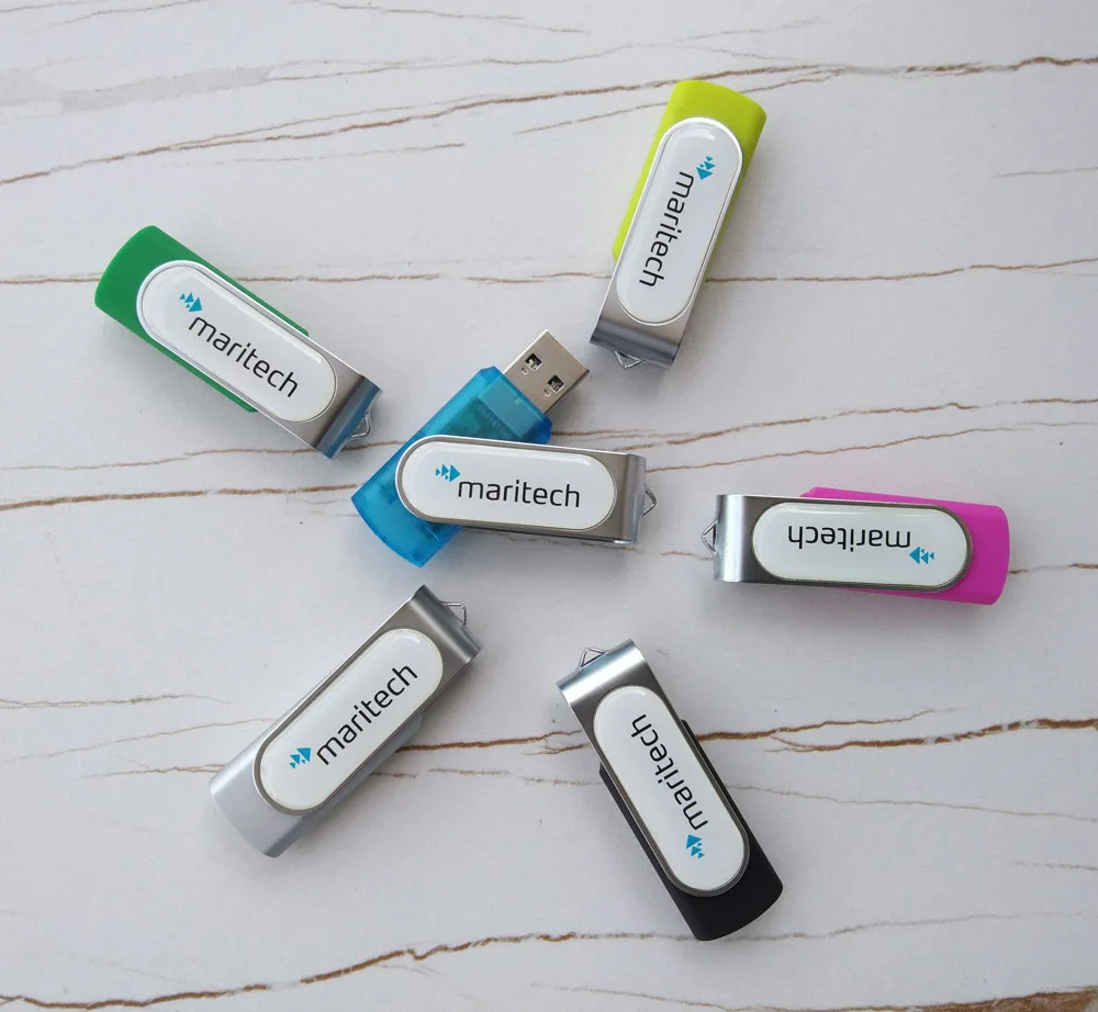 customized domeable Twister swivel rotate USB flash pen thumb drive with domed label for promotions gifts giveaways marketing