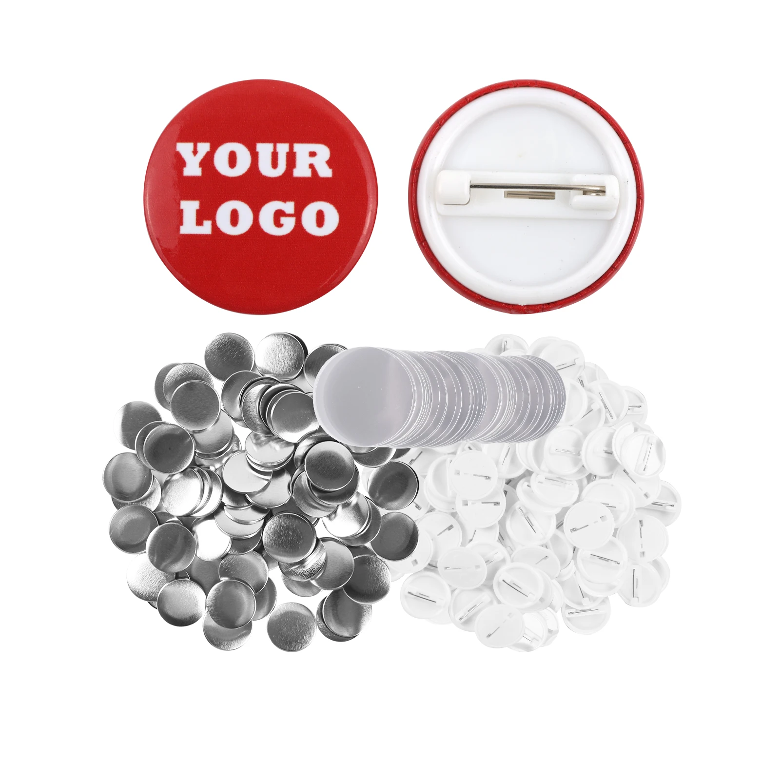 Button Press 25mm DIY Round 1Inch Pin Button Maker Machine Kit with 1000pcs Button Parts and Paper Cutter