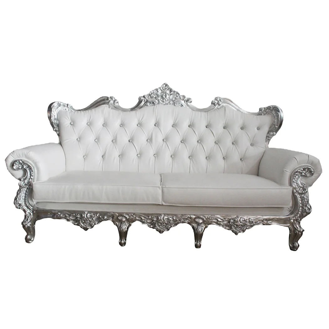 luxury high back classic royal PU leather crystal solid wood banquet party events king throne chair