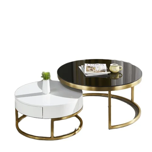 2021 China Manufacturer Luxury Style High Selling Living Room Side Round Table custom coffee table