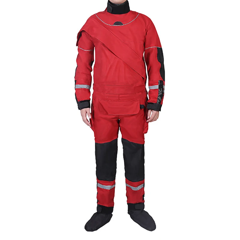 OEM Factory Custom Neoprene Cordura Breathable Waterproof Rescue Suit EMS Kayak Dry Suits for Men Kayaking