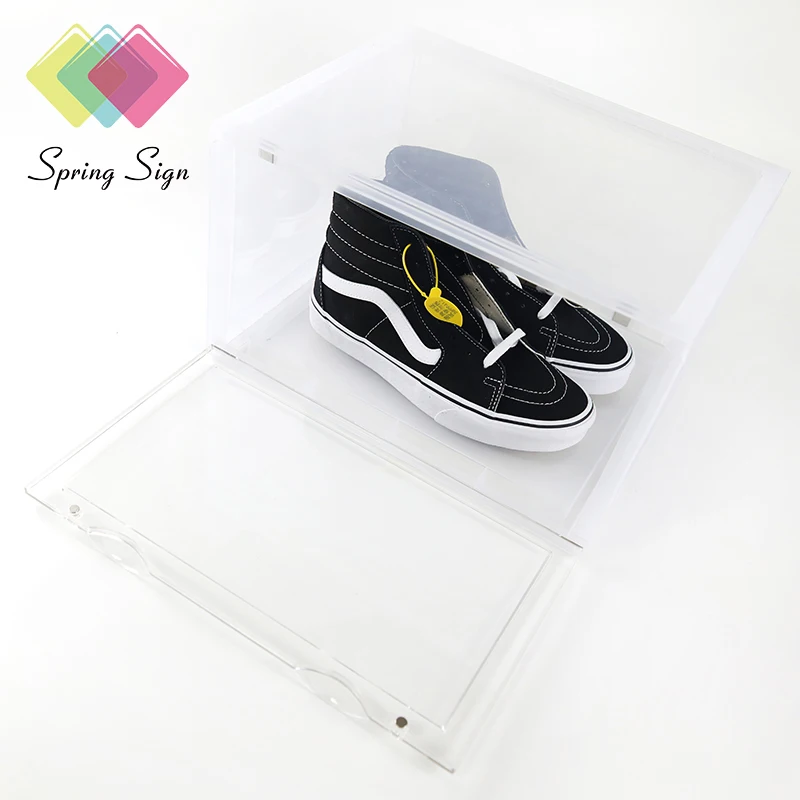 Spring Sign sneaker drop front box acrylic shoe box magnet