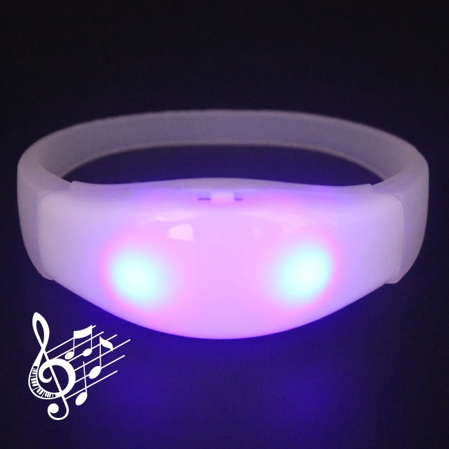 Sound controlled cheap led silicone bracelet