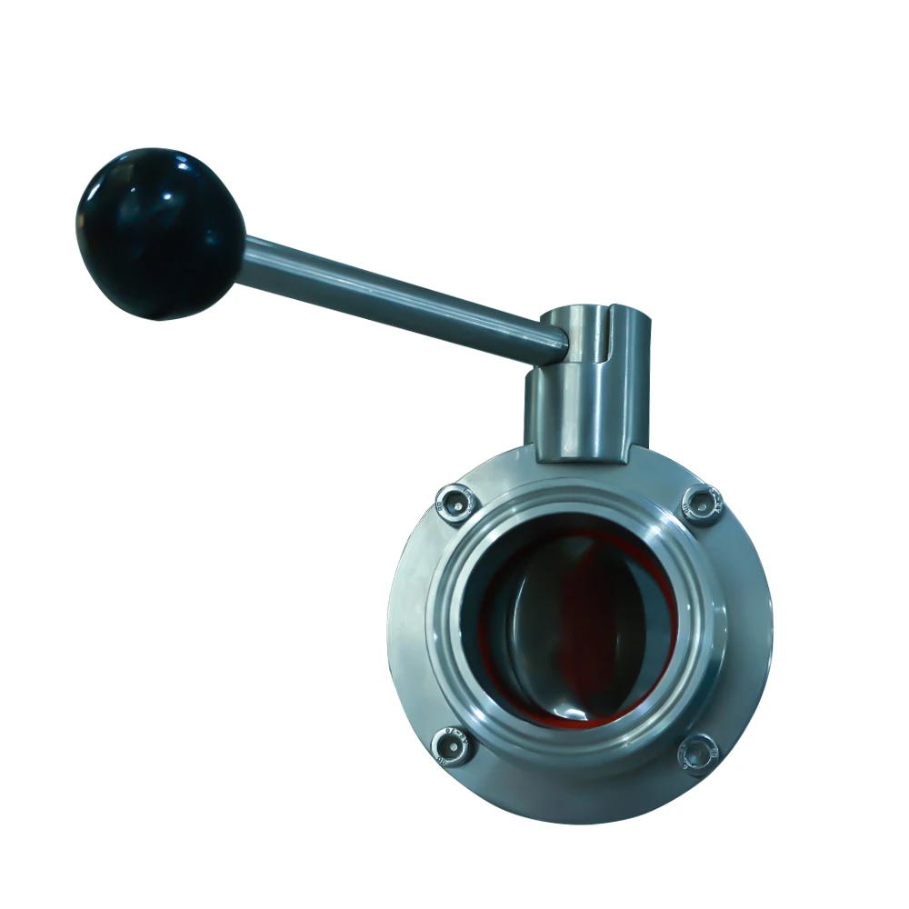 JTAIV Stainless Steel 316L Tri Clamp chuck polished Sanitary mirror Manual Butterfly Valve