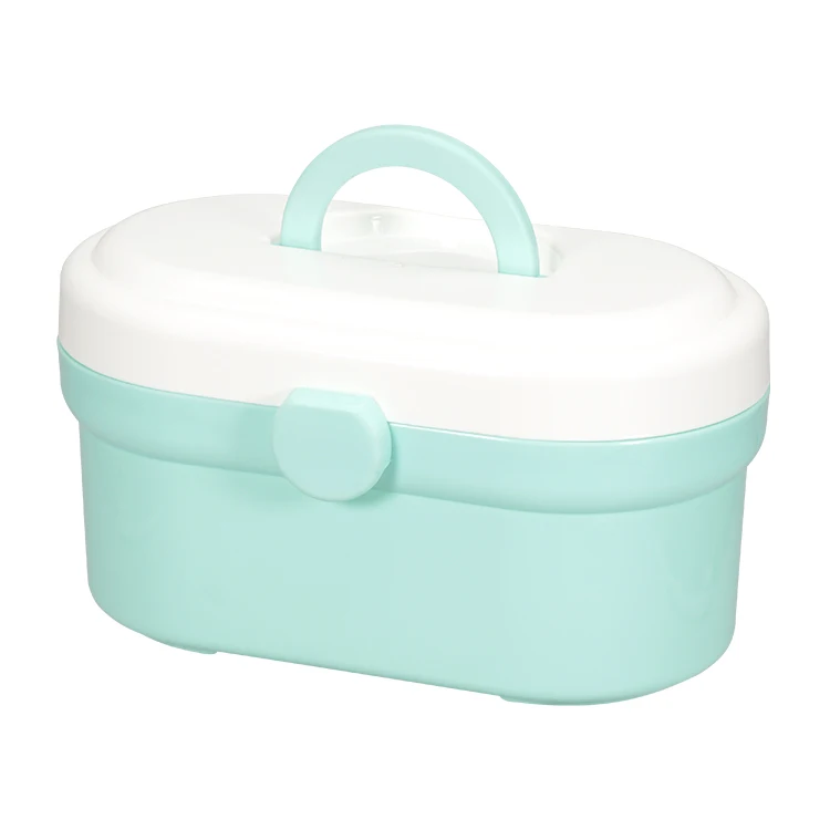 China Manufactory cheapest price PP 2-layer plastic portable medicine kit cabinet with lock