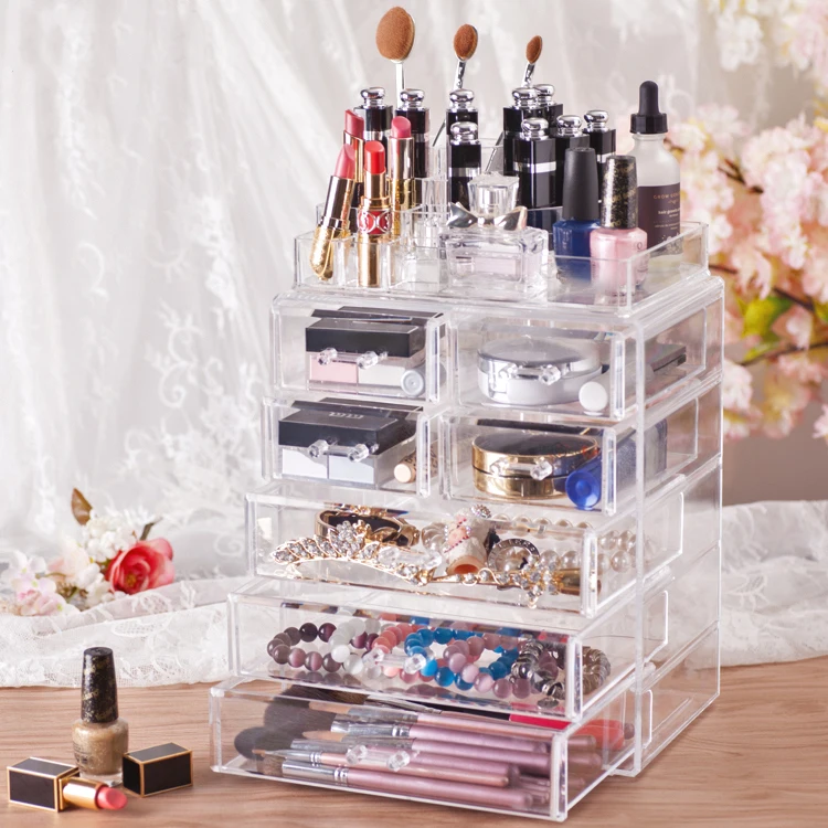 Quality-Assured Multi Purpose Plastic 5-tier Drawers Cosmetic Makeup Storage