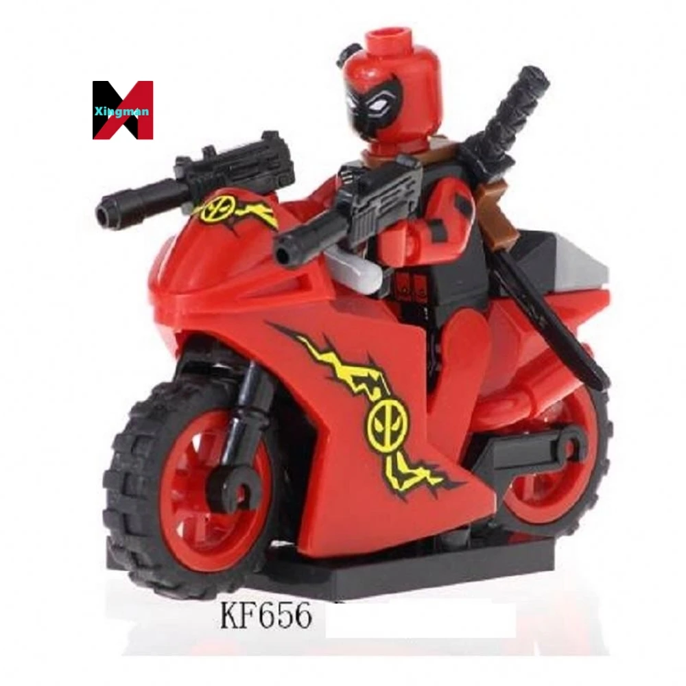 Kf6100 Kf6120 Mini Dead Spider Pool With Motorcycle Building Blocks Plastic Figure Children Smart Toys Kids