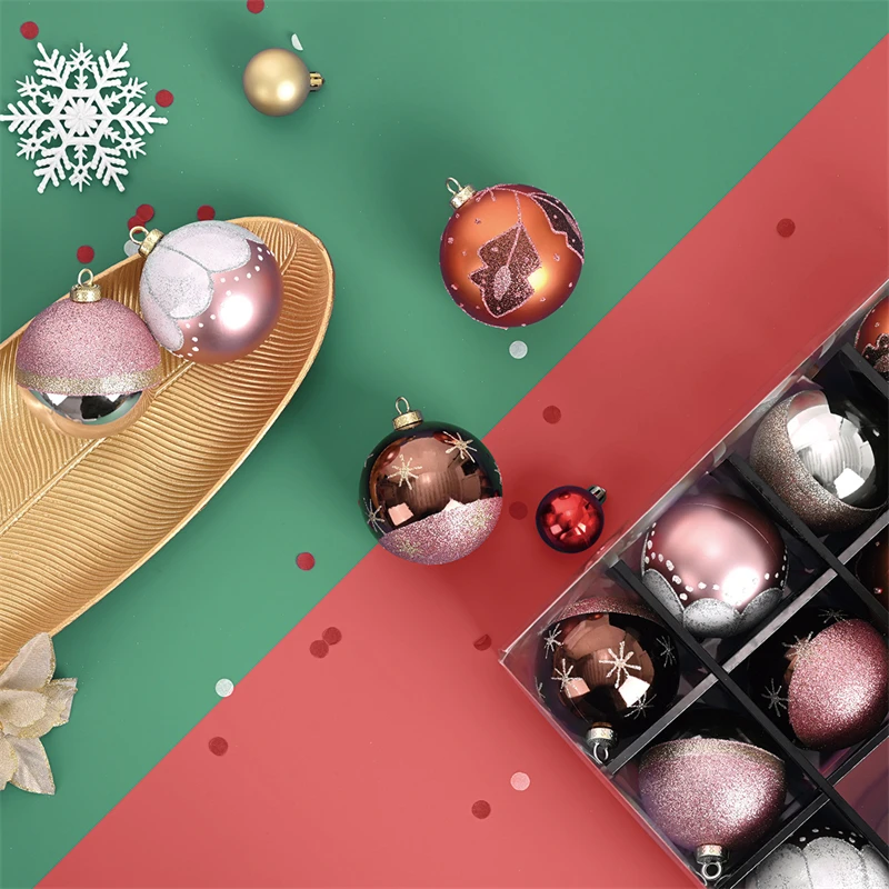 Christmas Tree Decoration Pendant Plastic Ball Christmas Decorative Ball Holiday Christmas Tree Hanging Balls