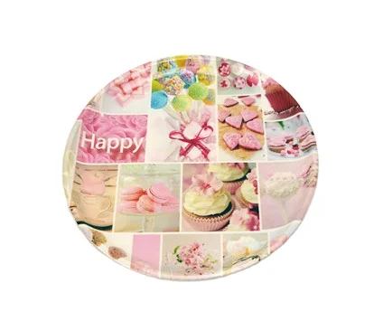 Индивидуальная декоративная обеденная тарелка плоская круглая тарелка Reusabule тарелка пластиковая тарелка