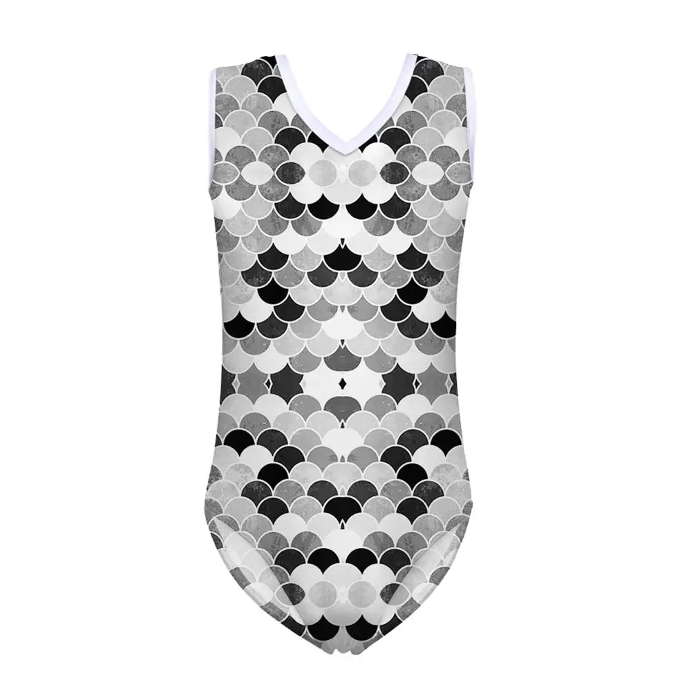 THIKIN Colourful Scales Custom Kid Bikini Low Moq Swimming Suit Printed Little Girls One Piece Lightweight Soft Swimwear