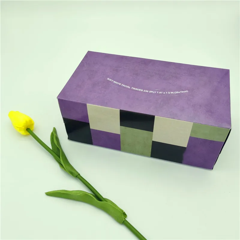Embossing v fold cheap soft virgin wood pulp 200x2ply direct flat box facial tissue