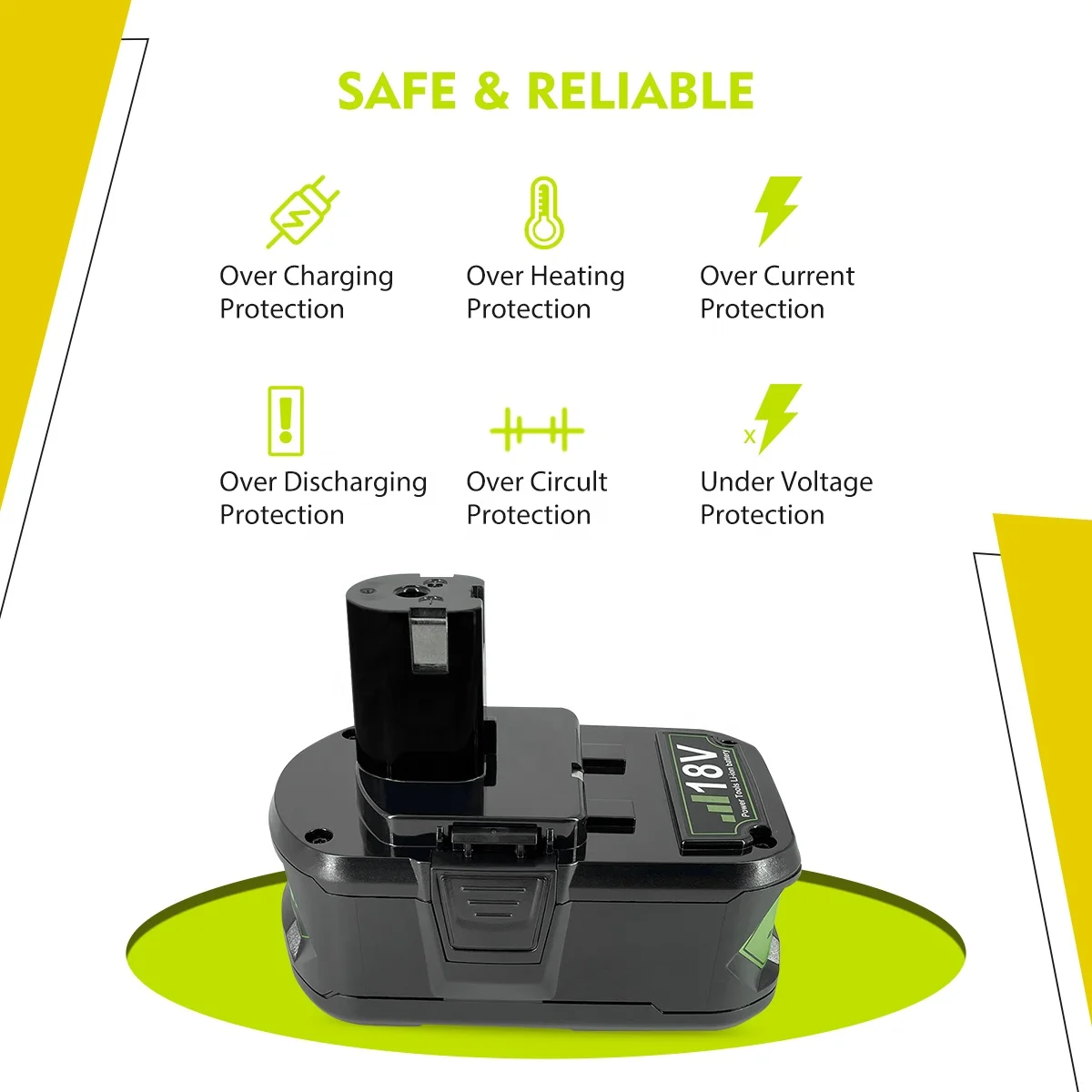 Factory OEM BATTERY REPLACEMENT P108 6.0AH LI-ION BATTERY FOR RYOBI 6000mAh Power Tool 18V