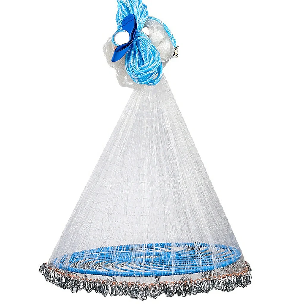 High Quality Nylon Monofilament Fishing Net Chain Style Hand Throwing Catch Fish Nets For Outdoor