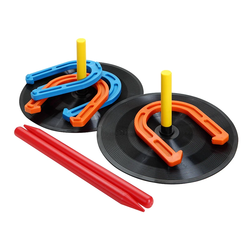 Good Quality Outdoor Play Sport Toy Plastic Ferrule Ring Horseshoe Game