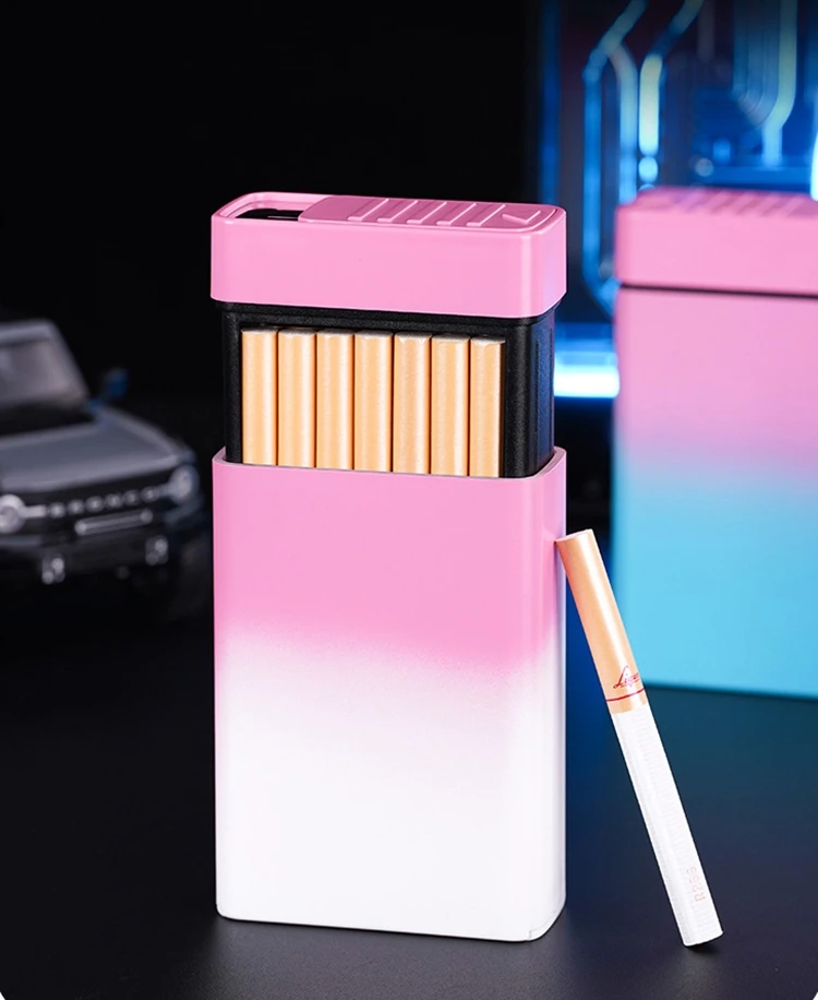 Kaiyang многоцветная USB-зажигалка креативная Волшебная сигаретная упаковка 20 толстых сигарет с вольфрамовой зажигалкой