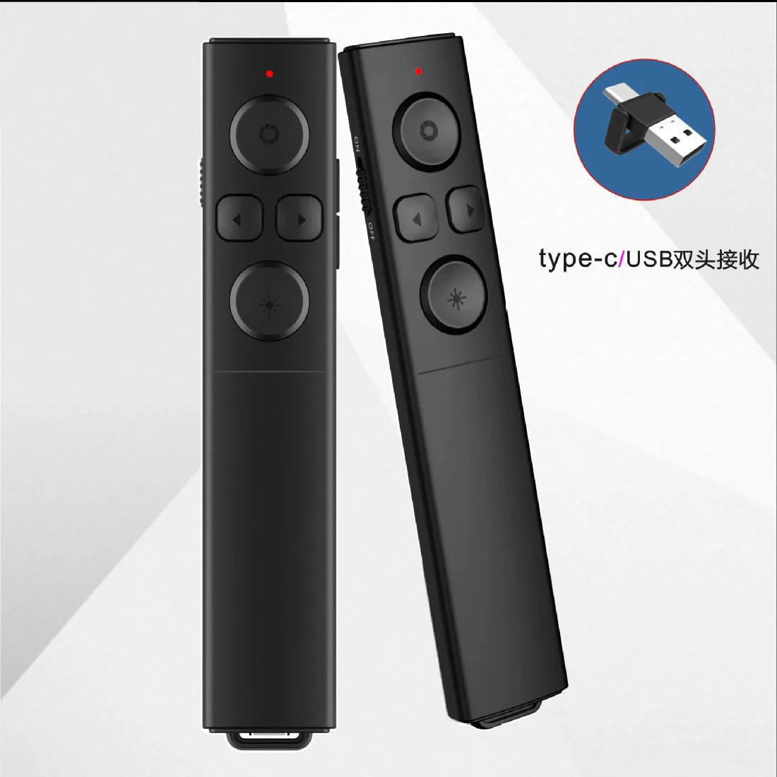 type c and usb receiver Long range lithium battery rechargeable green laser pointer with wireless presentation remote for PPT