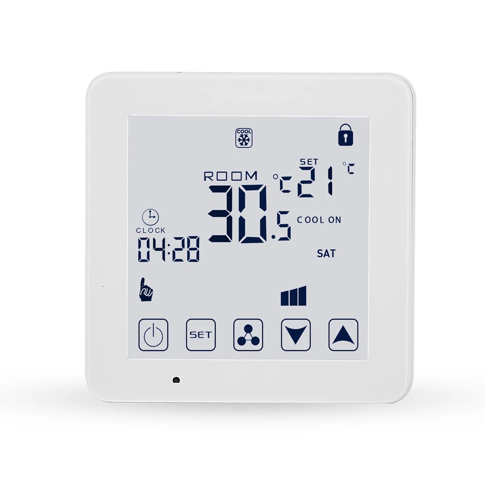  Блок вентиляторной катушки HVAC RS485 Modbus Цифровой комнатный термостат для