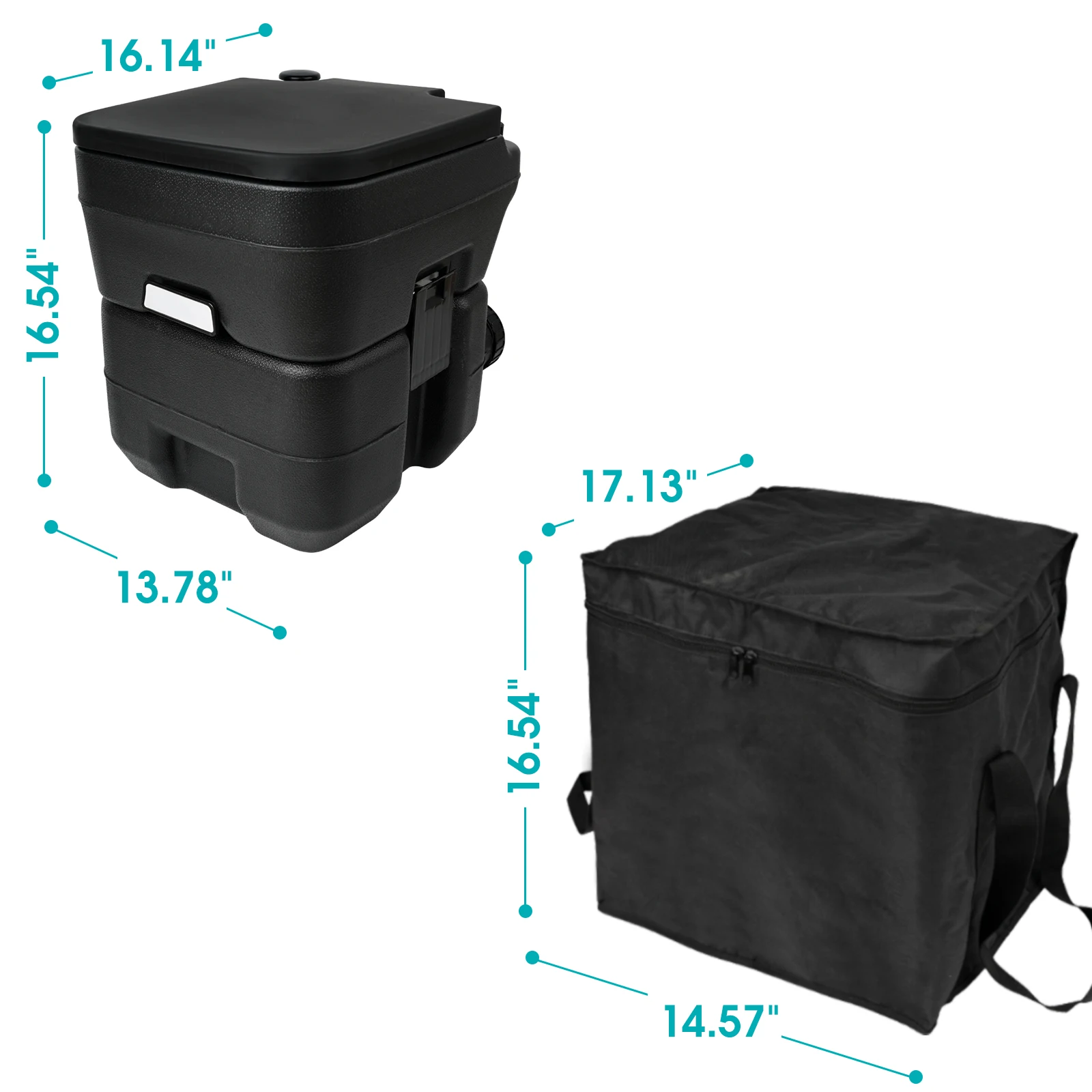 Luxury Outdoor Plastic Retractable Portable Mobile Black Toilet Movable Camping Folding Toilet Portable Car toilet accessories
