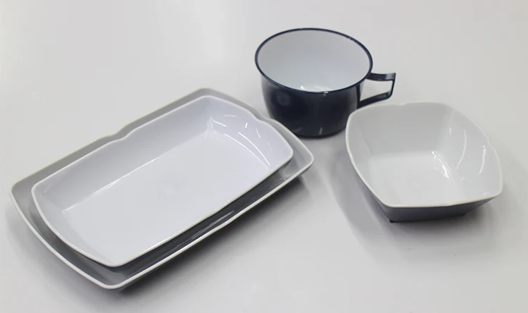 Plastic ABS Reusable Tableware For Airline