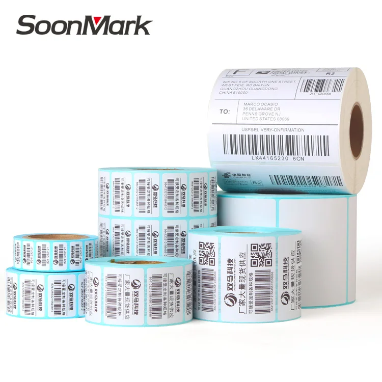 Self adhesive packaging 40x30mm 700 pcs/rolls stickers shipping labels roll price
