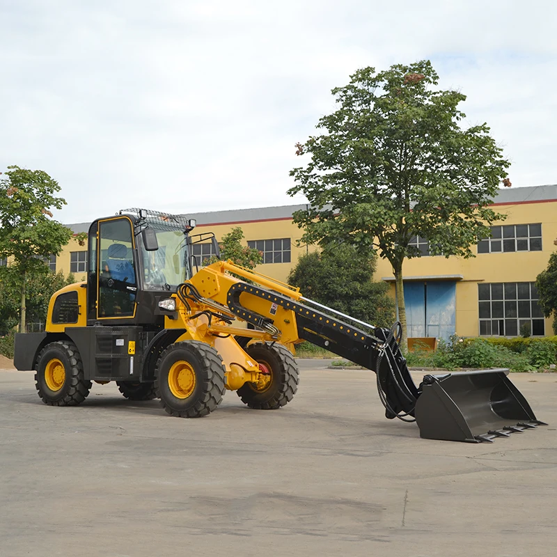 engineering construction machinery 1.5 tons telescopic wheel loader with quick attach