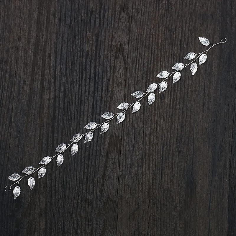 New Style Wholesale European and American Hair Accessories Gold And Silver Leaf Headband Wedding Dress Accessories Bridal
