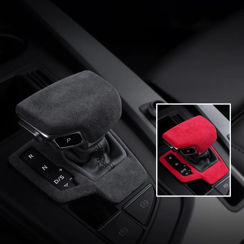 Ushilife Alcantara Car gear shifting knob lever cover and central control panel cover for Audi A4L A4 A5 S4 S5 RS4 RS5 Q5L SQ5