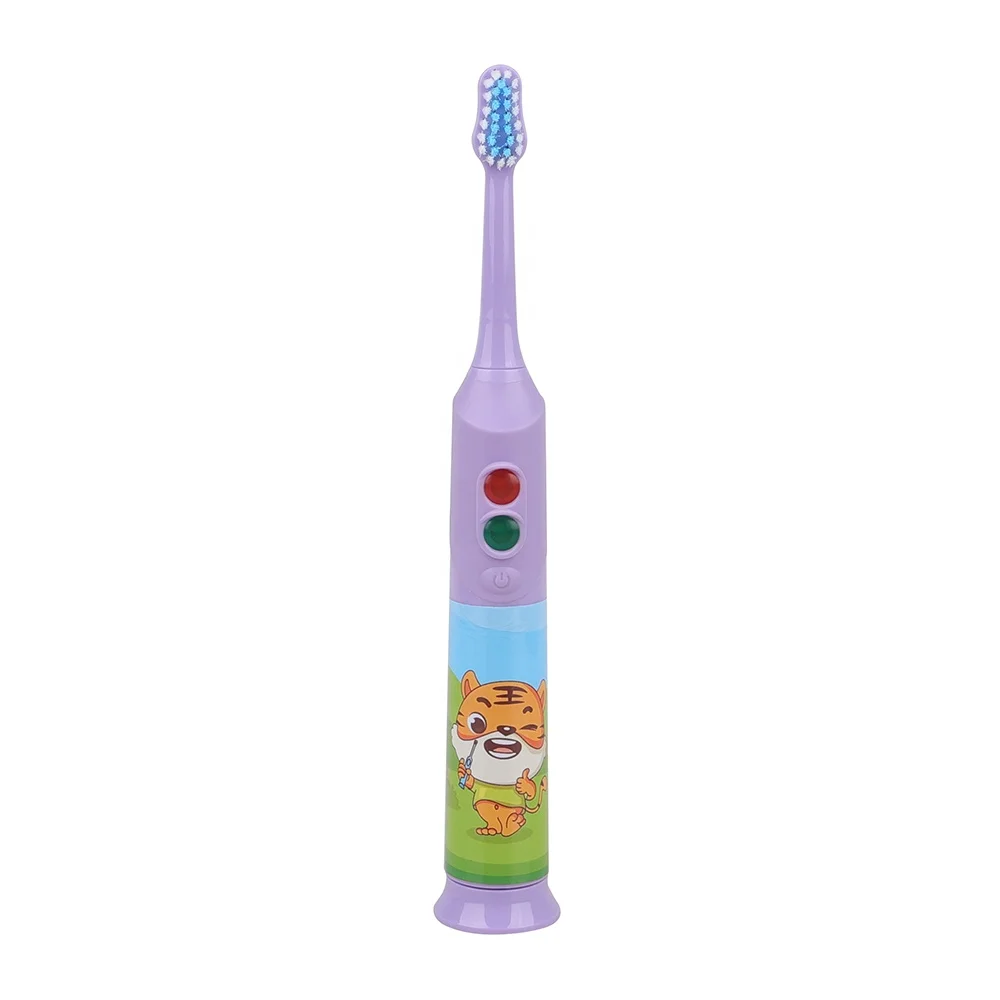 children flashing toothbrush flashing sonic auto off  interval gap kids electric toothbrush with led light