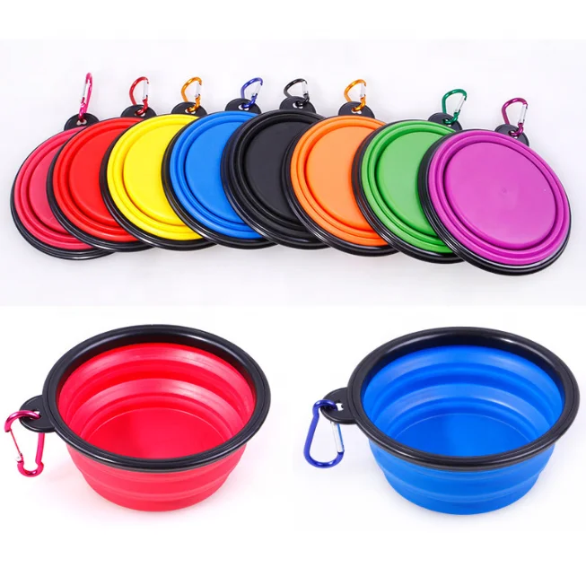 Hot Sale Foldable Silicone dog bowl Pet Water Bowl Collapsible Travel Dog