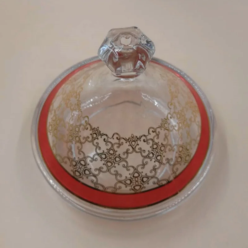 Arabic Style Glass Butter Dish sauce dish with Lid  from Anhui Factory