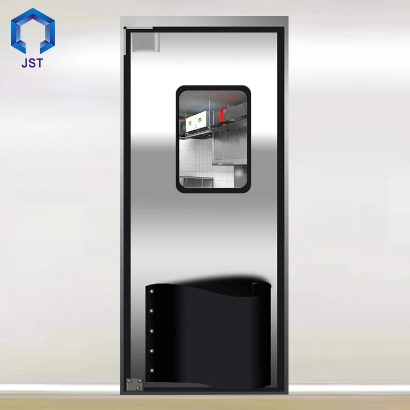 Stainless steel  swing door  noise proof impact traffic door