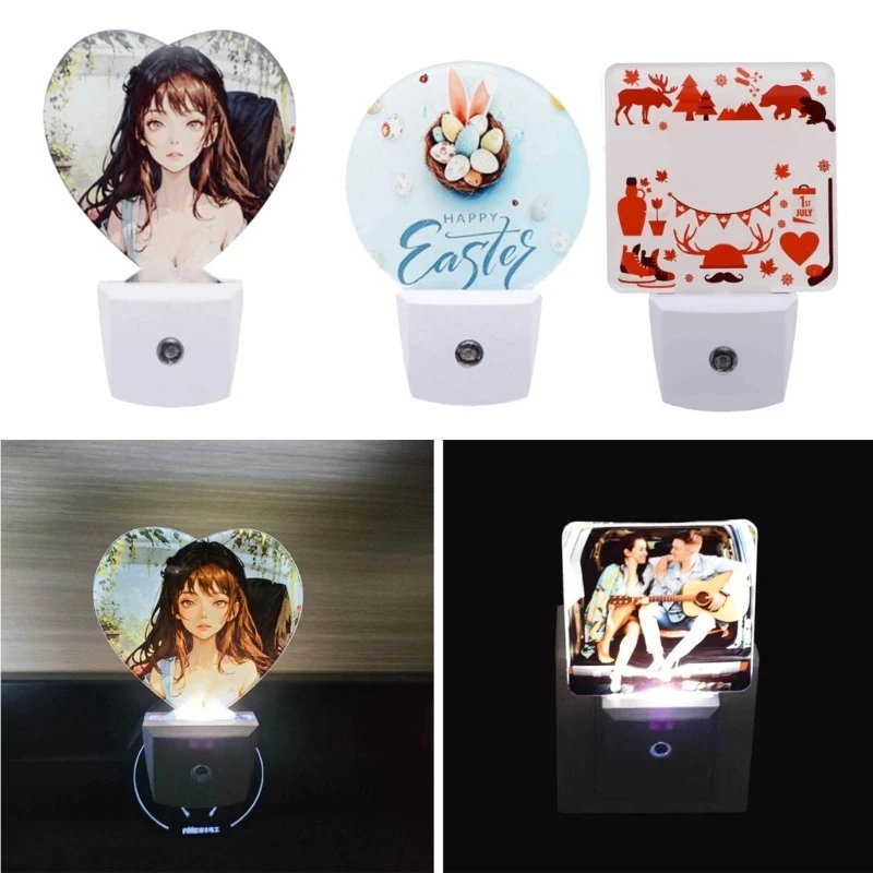 Custom Sublimation Acrylic Photo Frame Induction Sensor Night Light Blanks for DIY printing