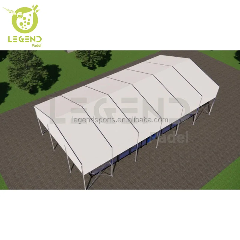 Factory Padel Tennis Court Tent Cover Panoramic Padel Court With Roof Tent for sale Padel and Tennis Sports Court Tent cover
