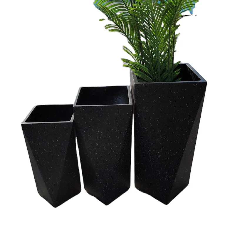Factory customized Irregular shape magnesium mud flower pot in outdoor & indoor