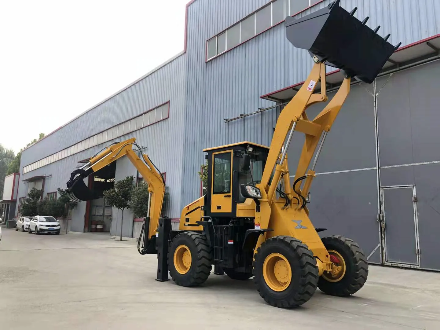6 ton New Diesel Engine Large Mini Retroexcavadora Farm Tractor Digger Backhoe Excavator Loader 4x4 Backhoe