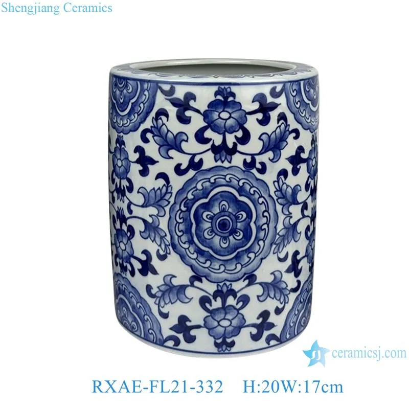 RXAE-FL21-331 Jingdezhen синий и белый фарфоровый держатель для ручек подставка чашек карандашей керамическая ваза канцелярский
