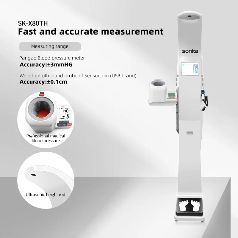 Sonka Medical Automatic Measuring Machine Bmi With Height Fat Analyzer In Body Composition Scale