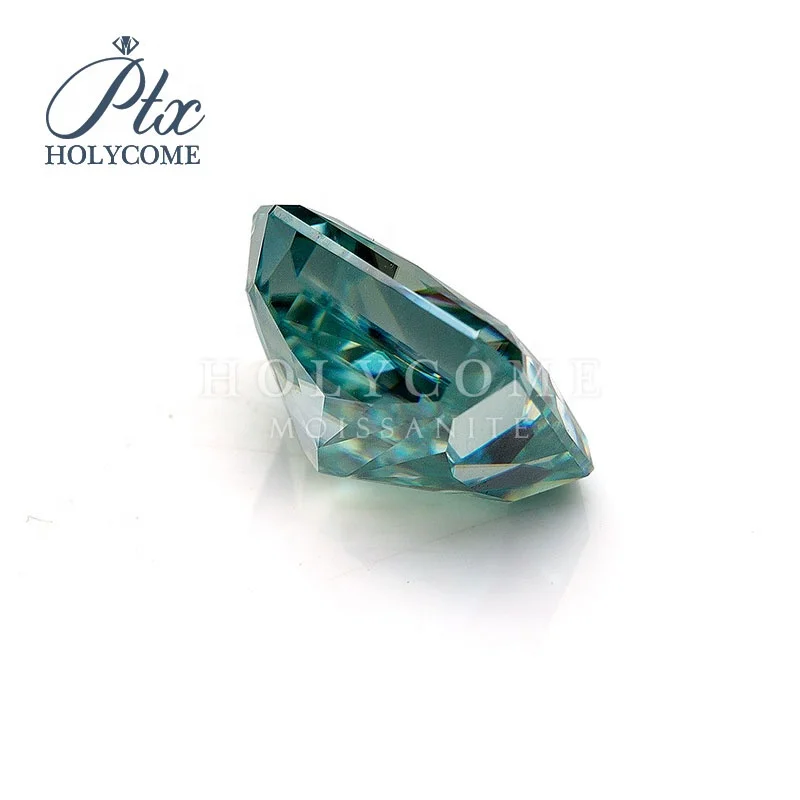 Holycome 3*5mm blue VVS1 Top Quality radiant Cut Loose Moissanite Gemstone Factory For Fine Jewelry Wholesale Price