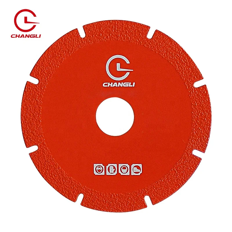Hot Sale Customized Size 100mm 4Inch Vacuum Brazed Multi Turbo Diamond Circular Saw Blade for Iron Cutting Steel Marble Granite