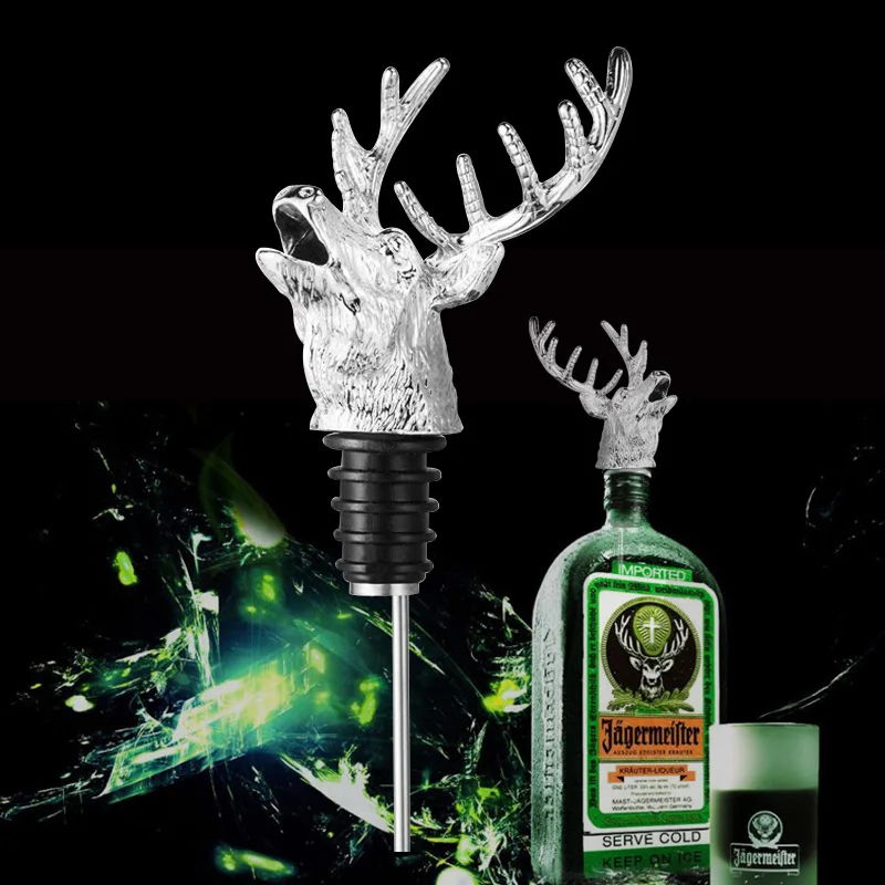 wholesale custom factory wine stopper bar accessories metal wine pourer for liquor dispenser stopper plug