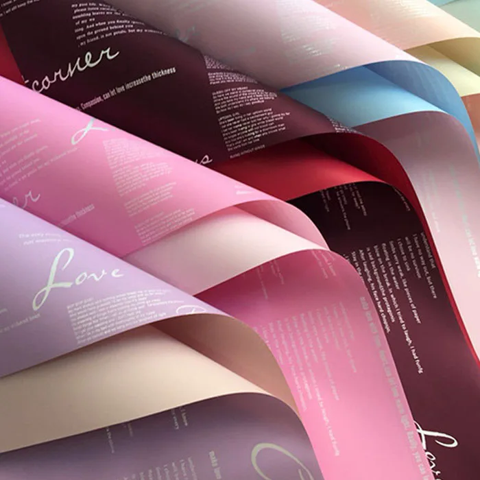 Wholesale White Foil Custom Printed Wedding Birthday Gift Wrapping Paper Flower Wrapping Tissue Paper Roll For Packaging